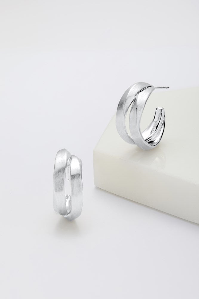 Zafino - Hannah hoop brushed EARRING