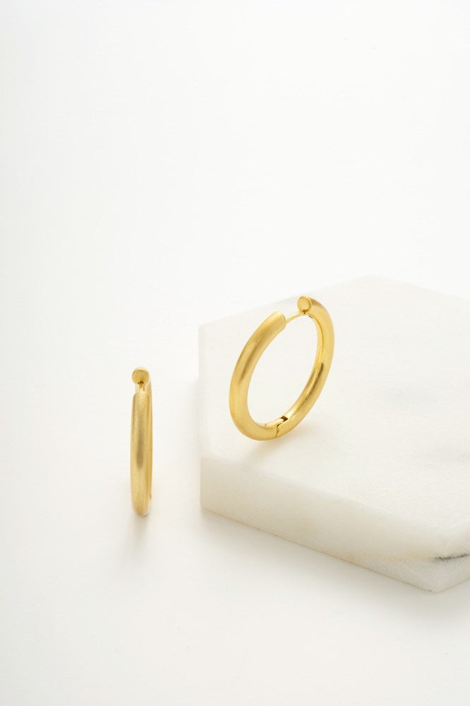 Zafino - Kendall Hoop Brushed EARRING