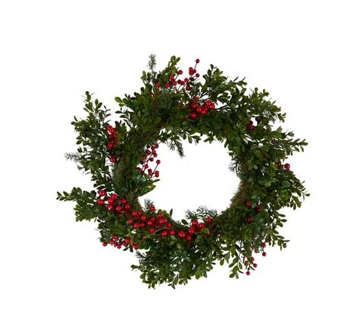 XX11966  - Berry Wreath Foam/Plas 60cm Red/Green