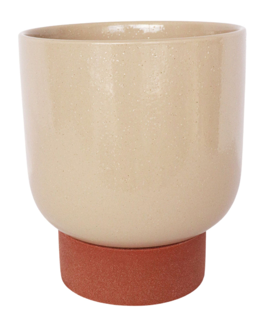 Prim Tall Planter with Saucer