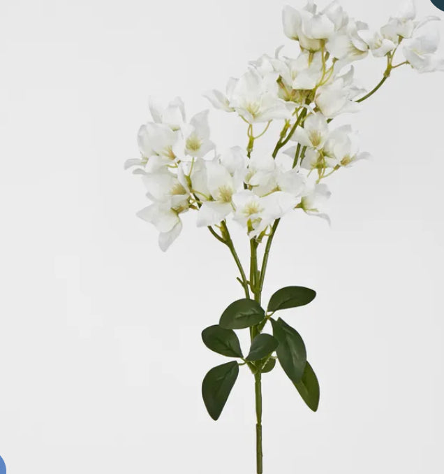 Florabelle - 83cm White Bougainvillea Branch