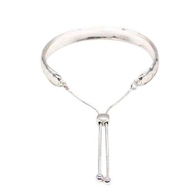 Fabienne- Hammered cuff slider bracelet