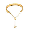 Fabienne- Hammered cuff slider bracelet