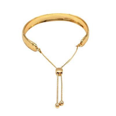 Fabienne- Hammered cuff slider bracelet