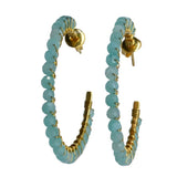 Melanie Woods - Euro Gold Gemstone Stud Earrings