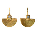 Melanie Woods -Euro Gold Fan Drop Earrings