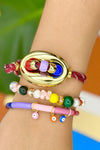 Maroon knot bracelet