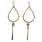 Melanie Woods - Gold & Gemstone drop earring