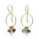 Melanie Woods - Euro Gold Double Fan Drop Earrings