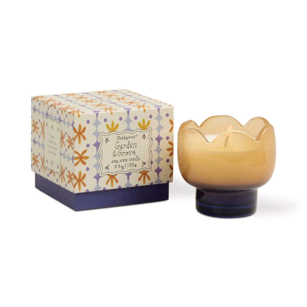 Tulip glass candle in gift box
