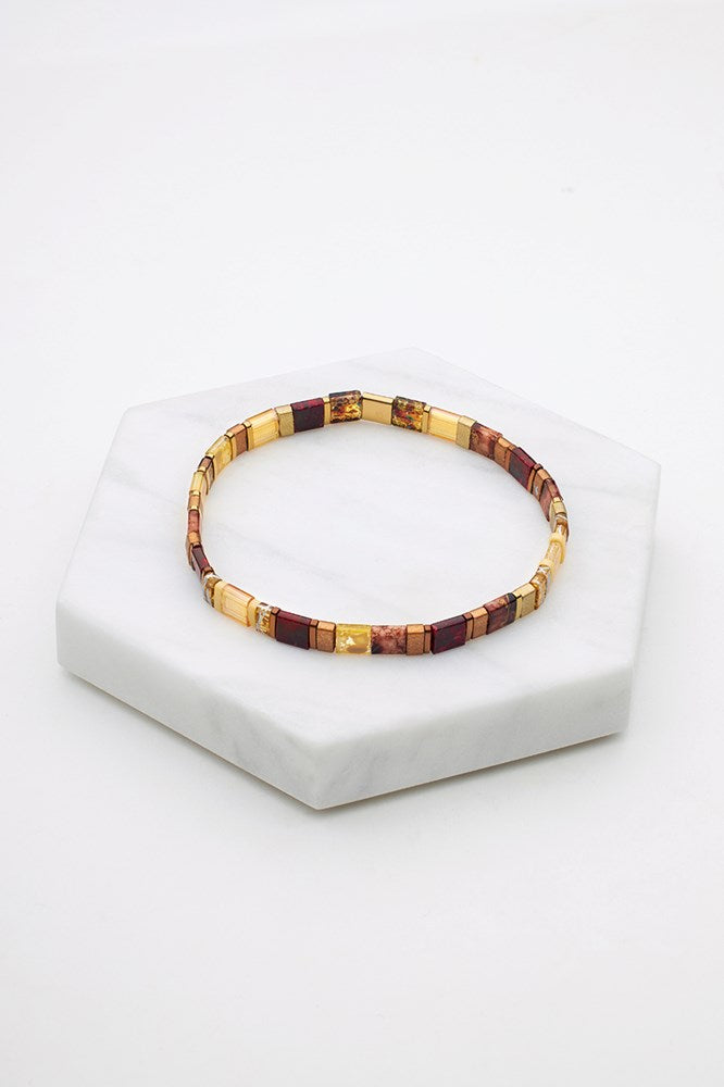 Zafino - Tile Bracelet - Burnt Amber