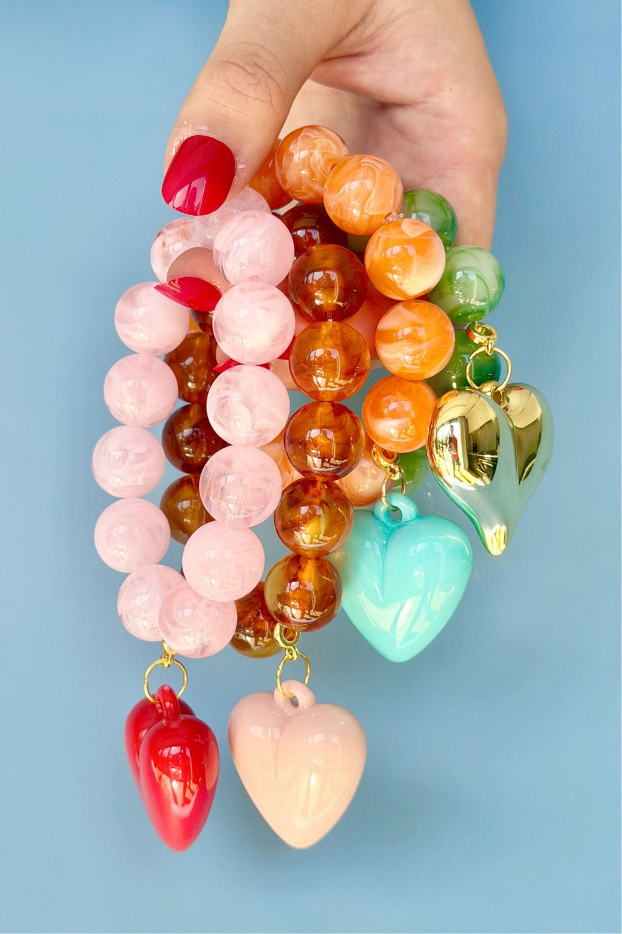 Mosk Melbourne - Bobble Heart Bracelets