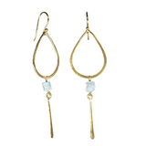 Melanie Woods - Gold & Gemstone drop earring