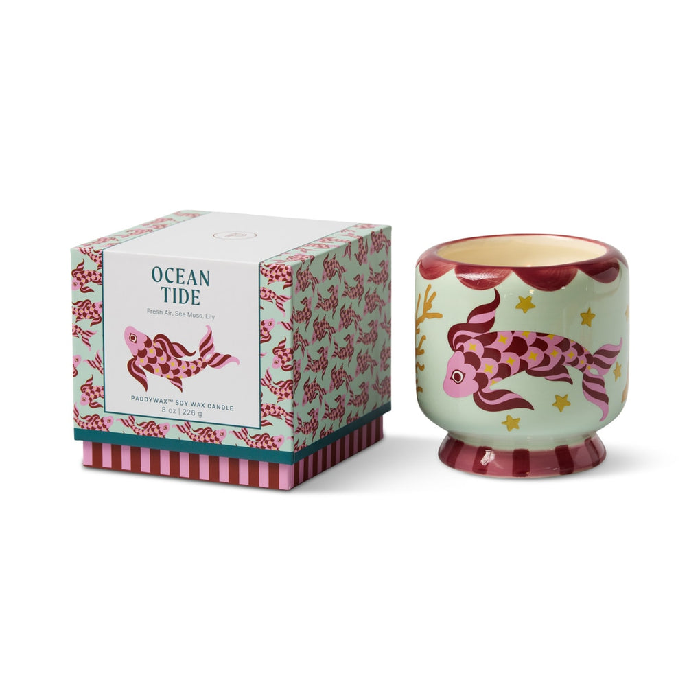 A Dopo 8 Oz Hand Painted Candle
