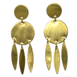 Melanie Woods - Euro Gold Multi Swing Stud Earrings