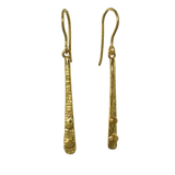 Melanie Woods - Euro Gold motif long hook Earrings