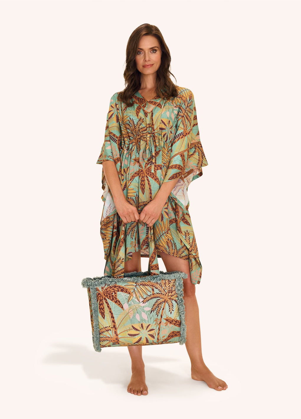 Powder - Fringed tote - Palms