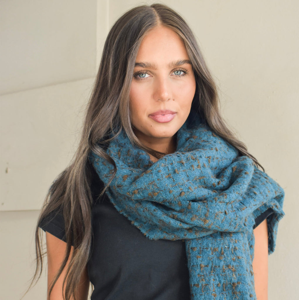 Knitted winter scarf
