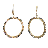Melanie Woods - Euro Gold Gem Hoop Earring