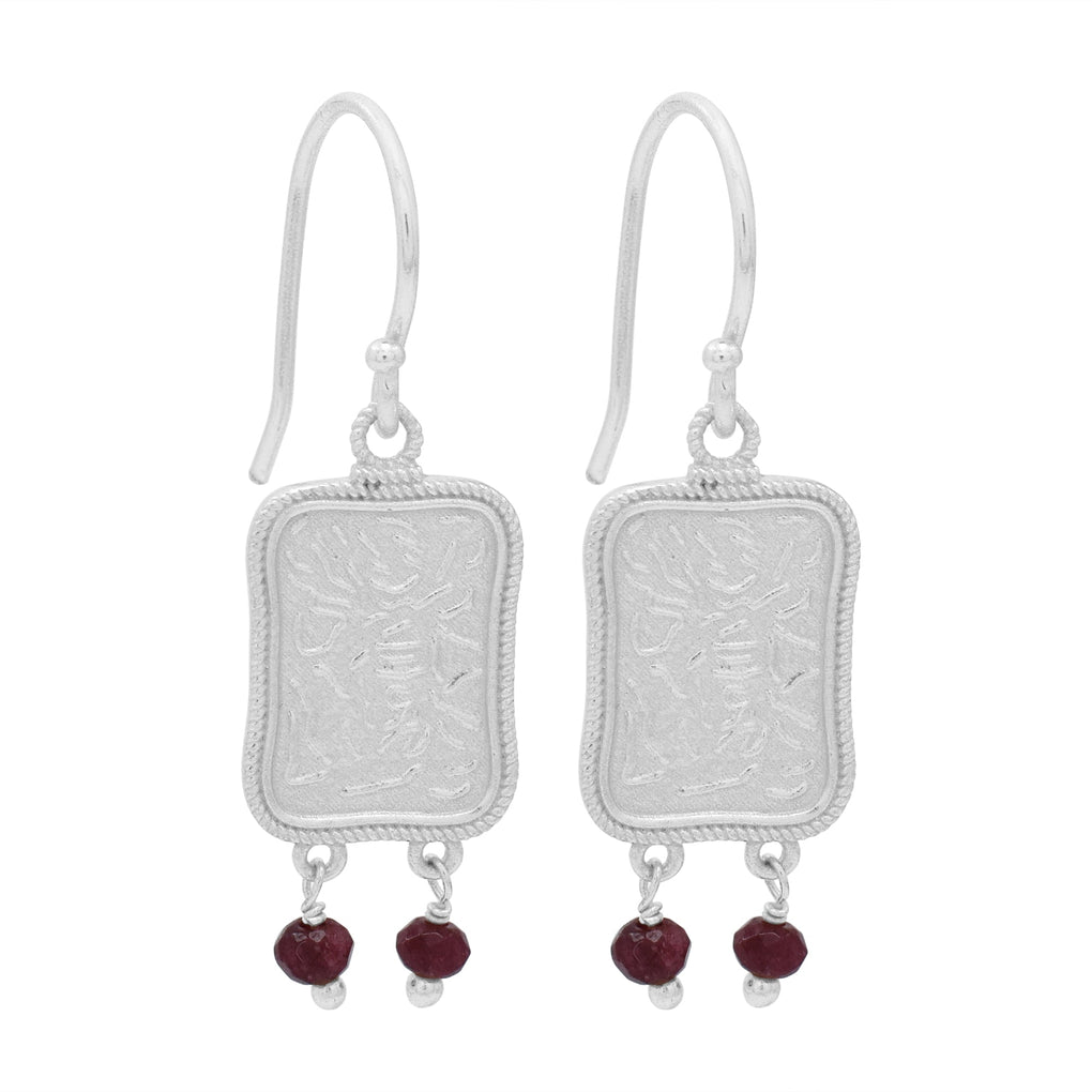 Samara Ruby Earrings - Silver  - Susan Rose