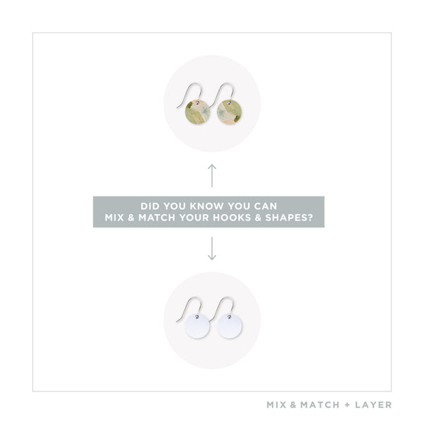 Moe Moe -2 Aura Small Circle Drop Earrings