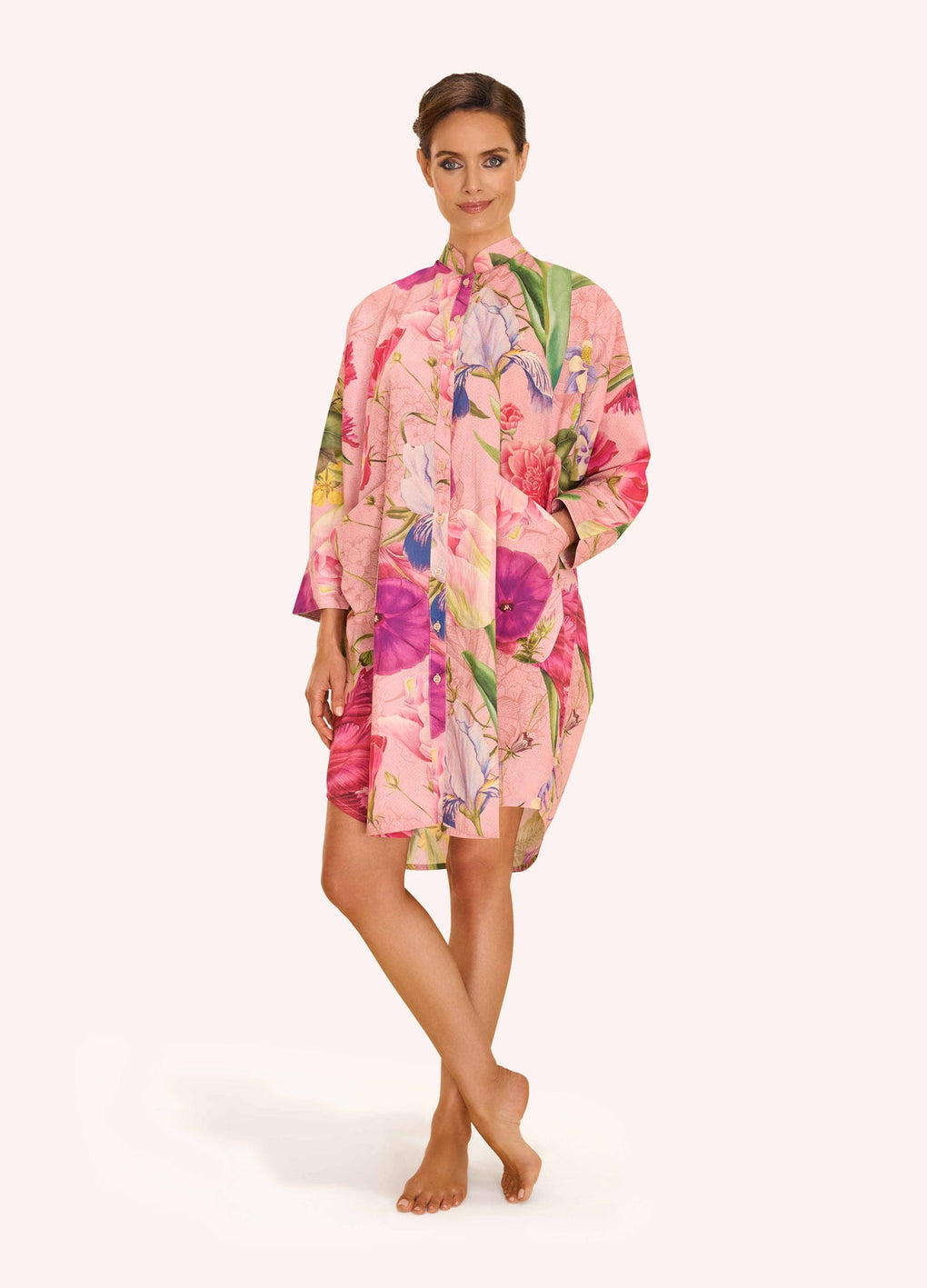 Powder - Floral Study oversized shirt dress