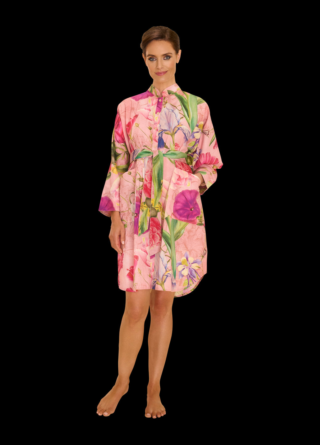 Powder - Floral Study oversized shirt dress