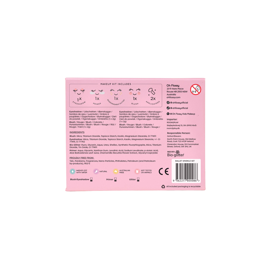 Oh Flossy Ballet Sparkle Makeup & Glitter Set
