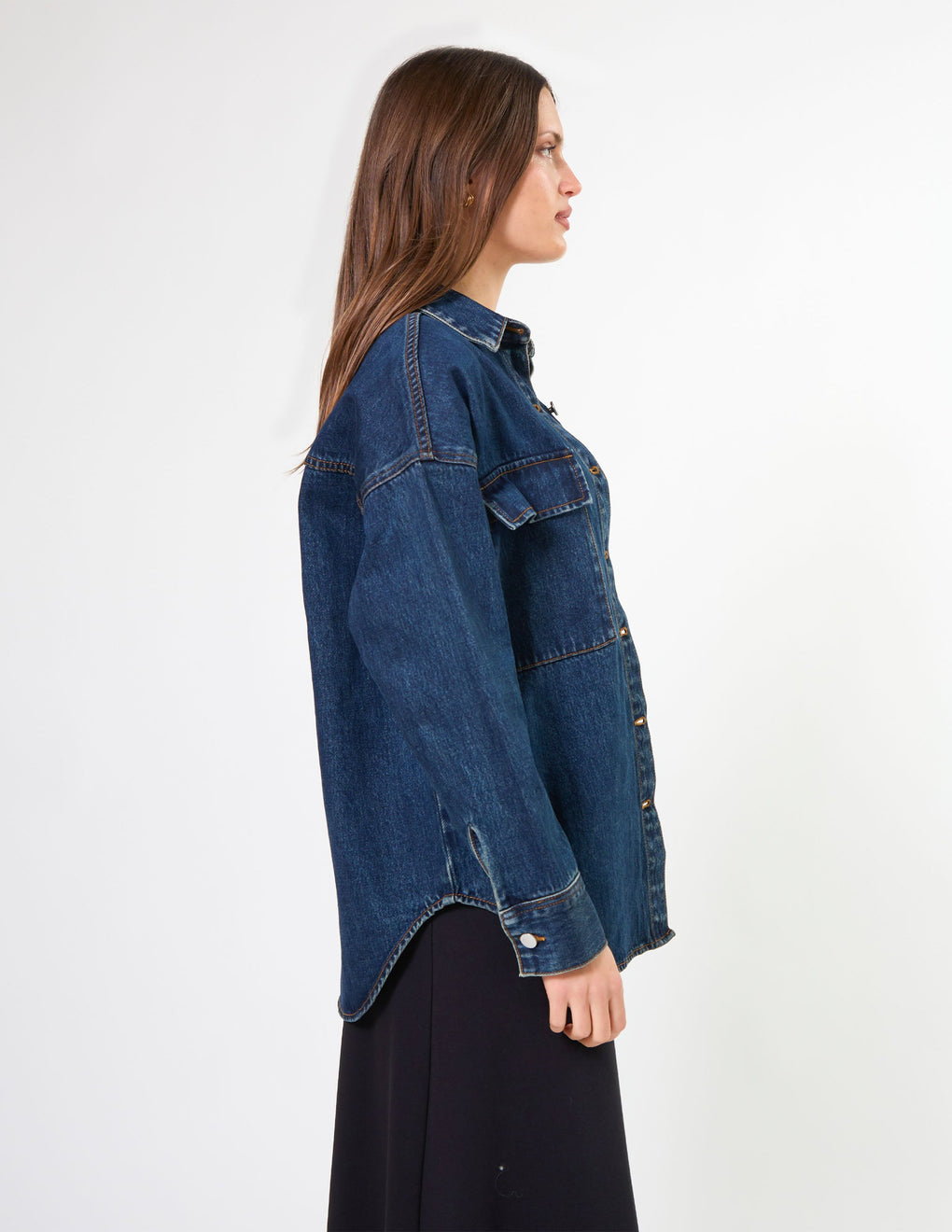Stella & Gemma - Marlow dark wash denim shirt