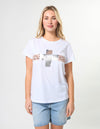 Stella & Gemma - white silver cross t - shirt