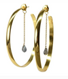 Euro gold gemstone hoop - Melanie Woods
