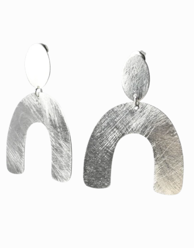 Euro Silver Wash Earrings - Melanie Woods
