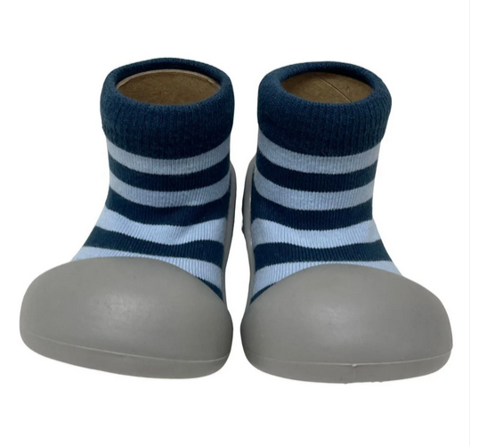 Rubber Soled Shoe - Blue stripe