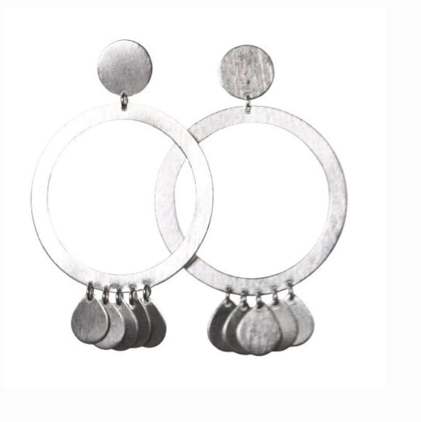 Melanie Woods - Euro washed silver earring