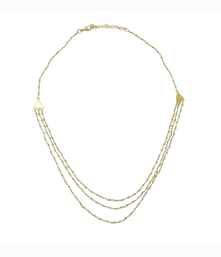 Melanie Woods - Euro tripple gem necklace