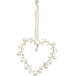 Beaded Petite Heart Ivory