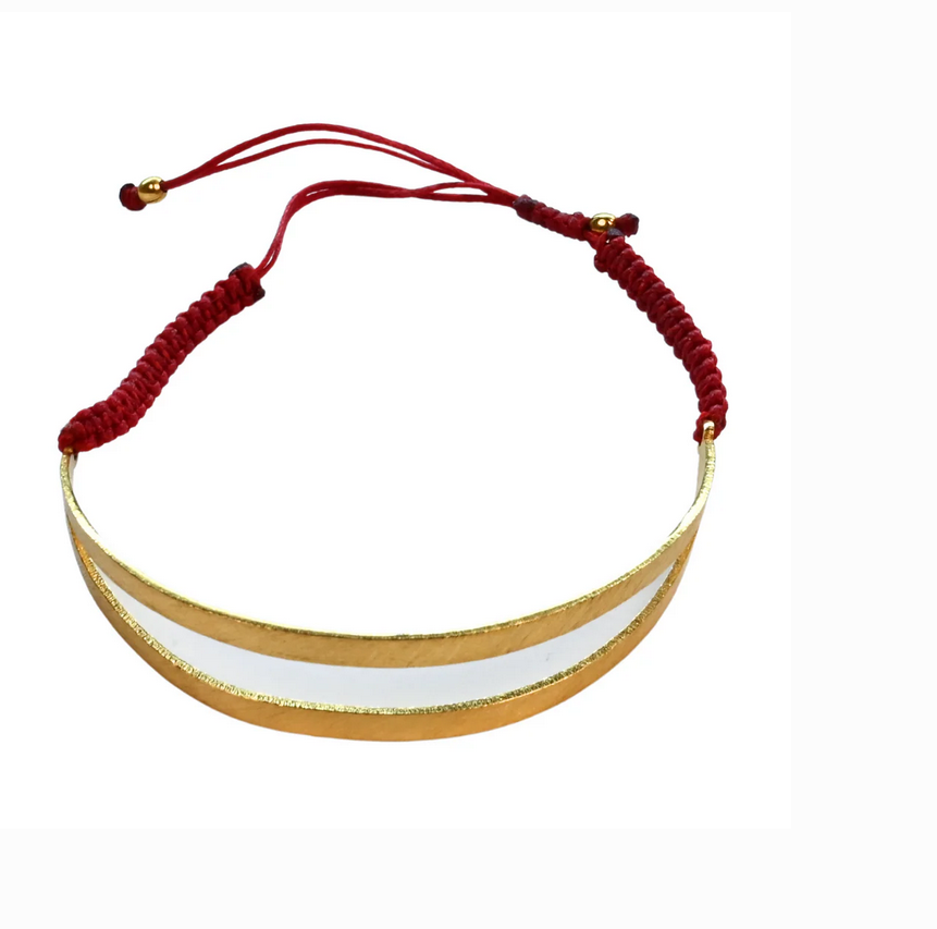 Melanie Woods - Cuff with red cotton tie