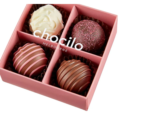 Chocilo - 4 Pack Truffle Chocolate Assortment Gift Box
