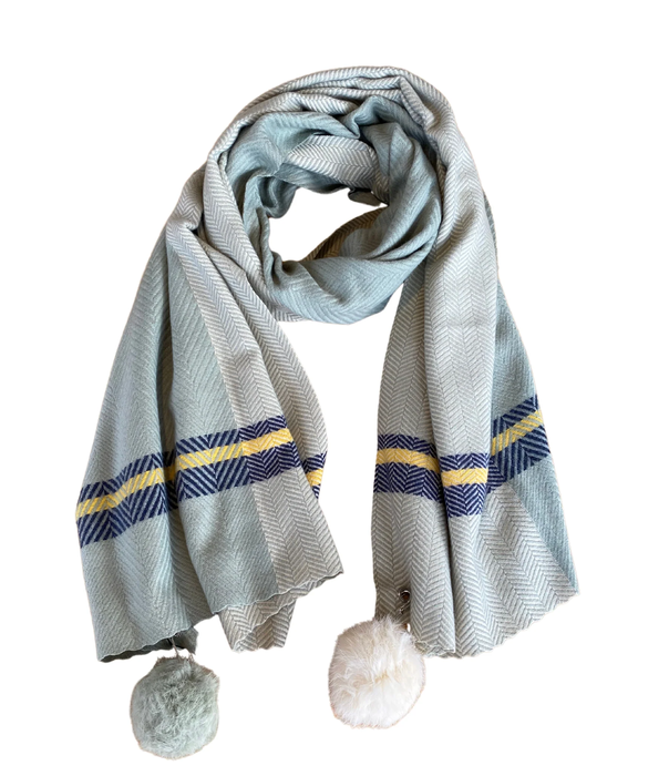Pompom scarf