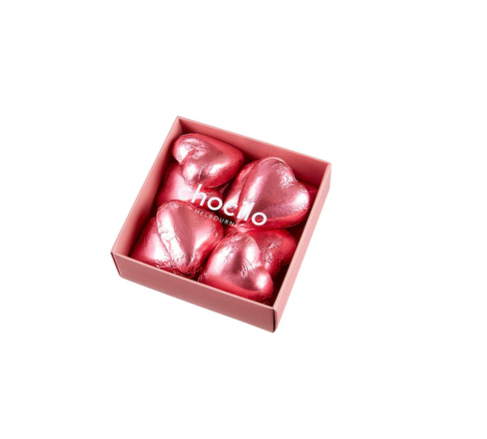 Chocilo - 10 Pack Foiled Hearts in Milk Chocolate Gift Box
