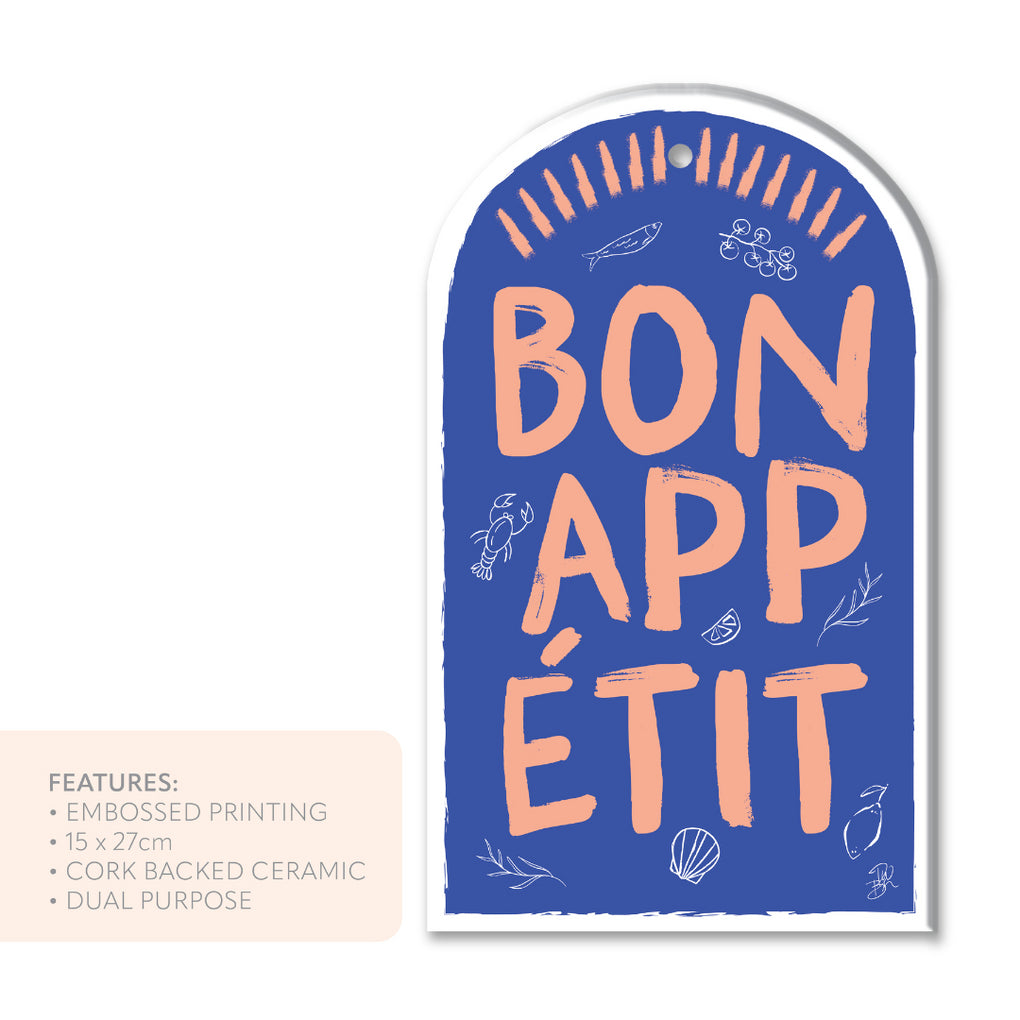 Bon Appetit ceramic trivet