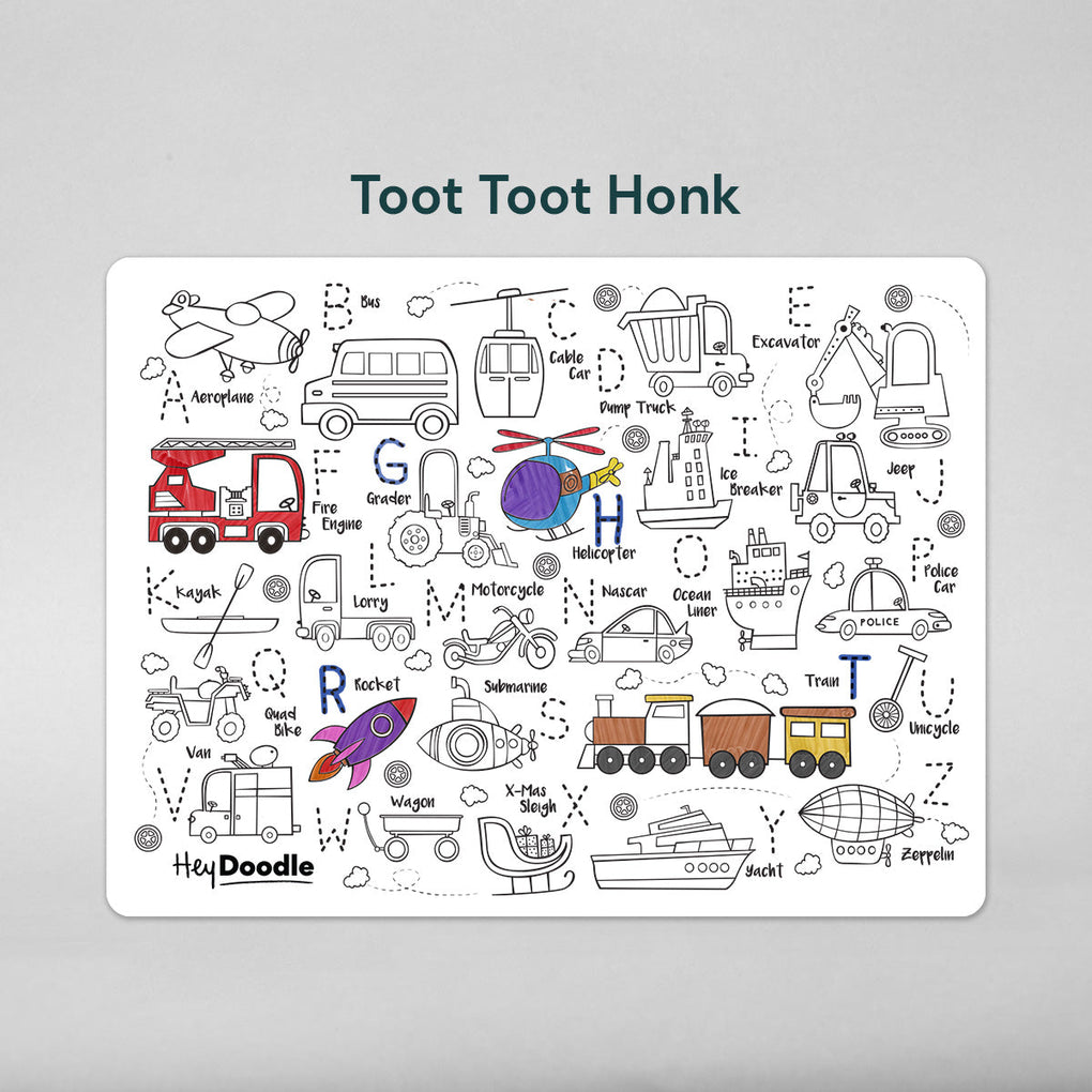 Hey Doodle - Drawing Mat - Toot Toot Honk