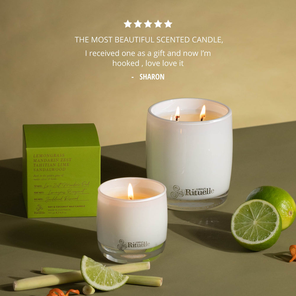 Urban Rituelle -Candle  400g -  Lemongrass, mandarin zest, tahitian lime, sandlewood