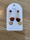 Lacy Clay   - Large Earrings