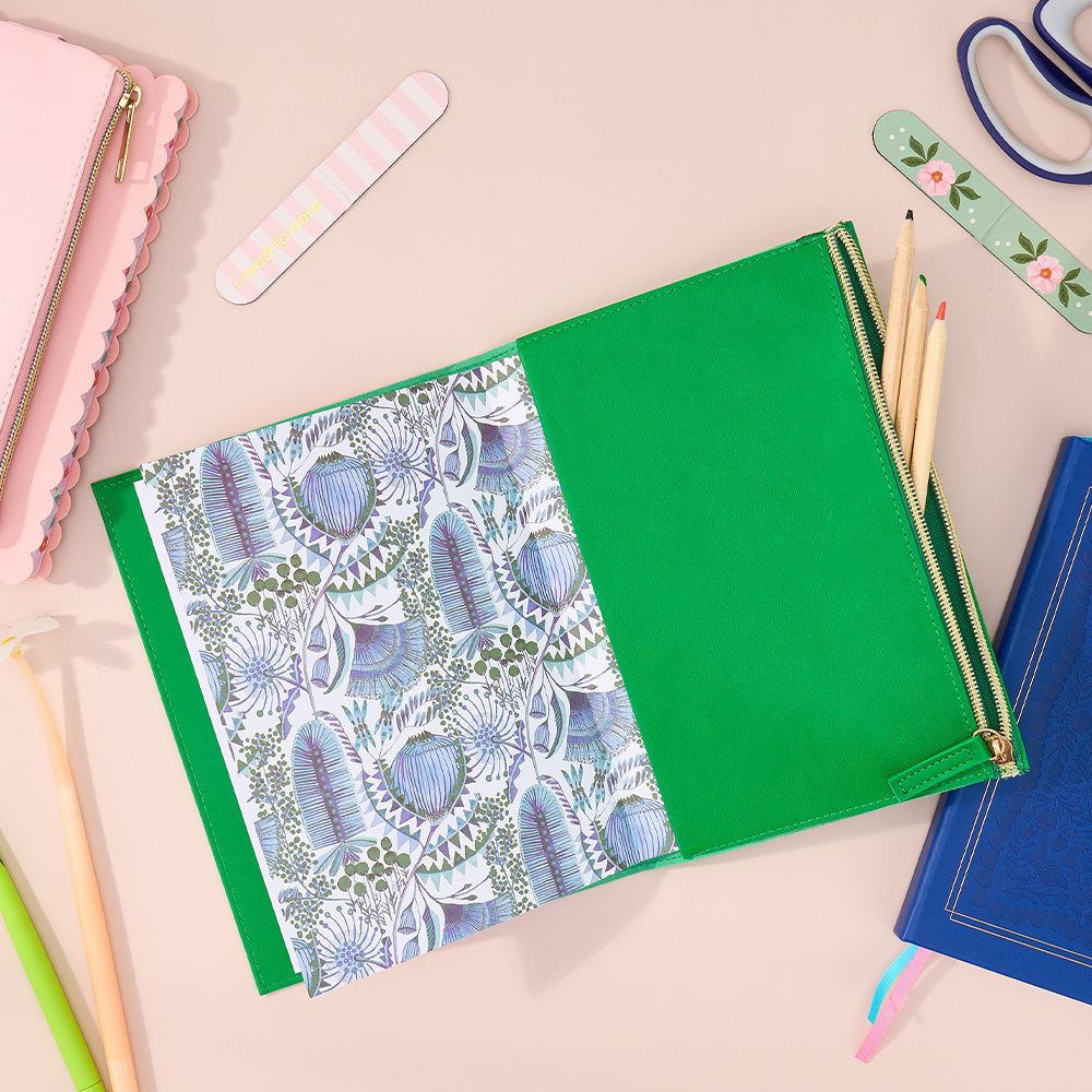 Journal - Notes - Green with Zip