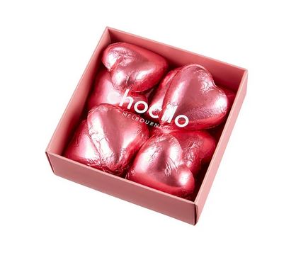 Chocilo - 10 pack foiled hearts