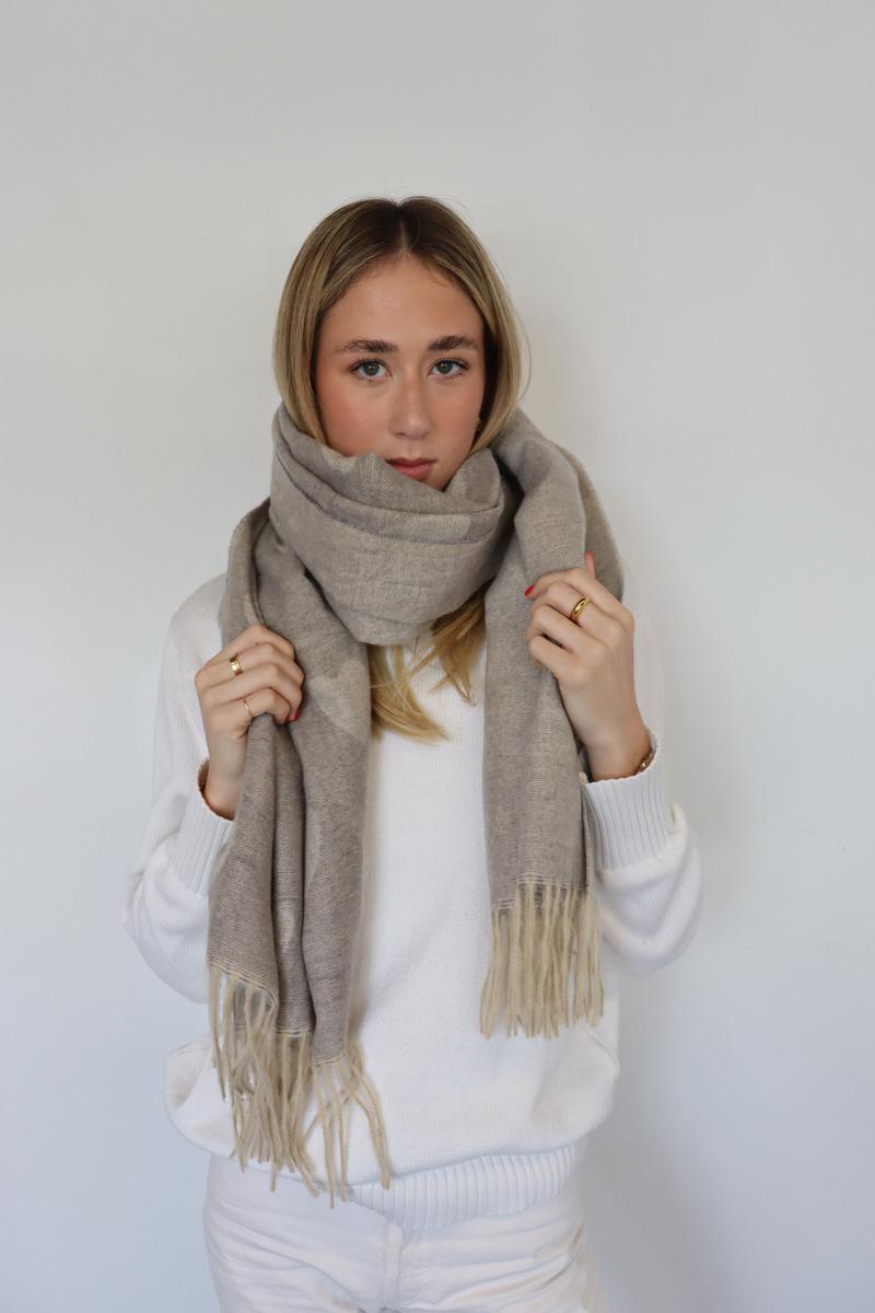 Winter taupe scarf