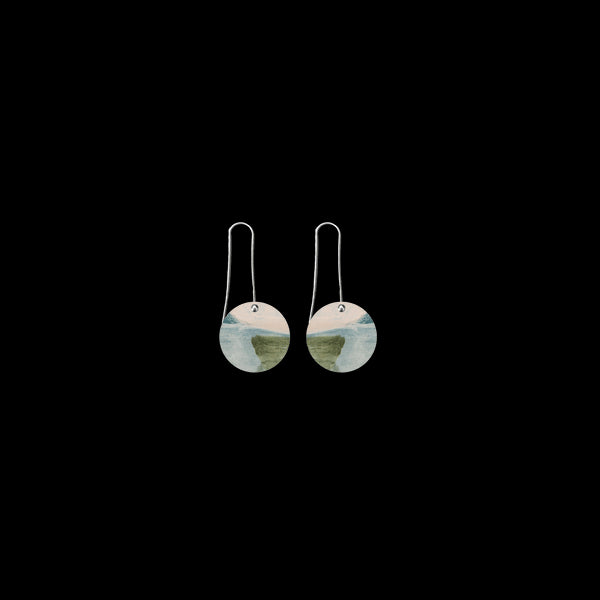 Moe Moe - Kiasmin 2 Aura Circle Long Drop Earrings