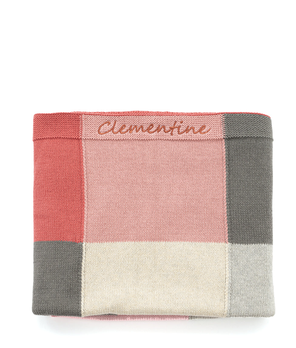 Patchwork baby blanket - Pink