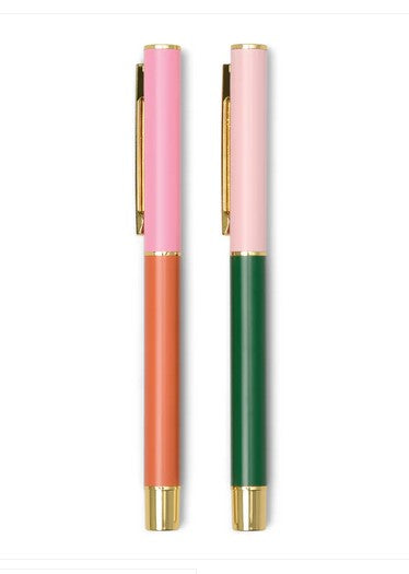 Colour Block Pens - Set of 2
